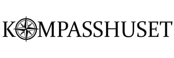 Logo for kompasshuset. Kompassrose i O'en