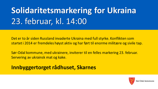 Flyer for Ukraina-markering